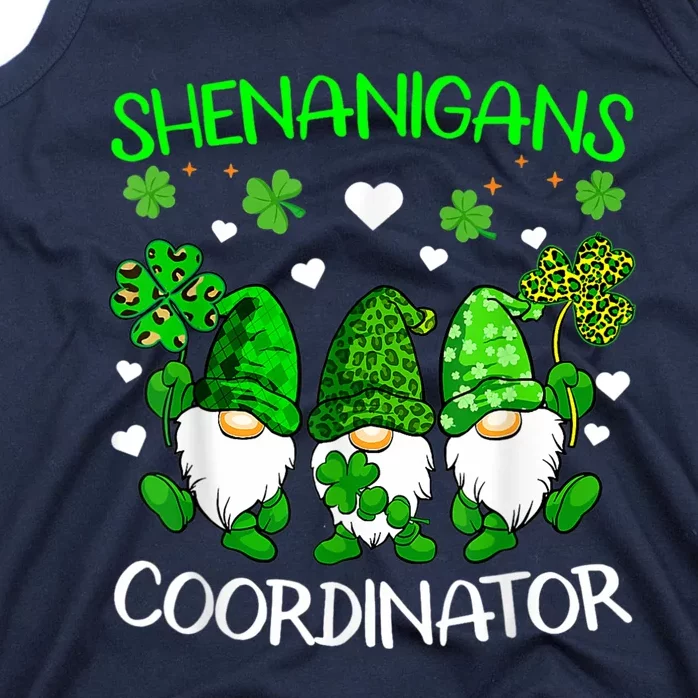 Shenanigans Coordinator St Patricks Day Green Gnomes Lovers Tank Top