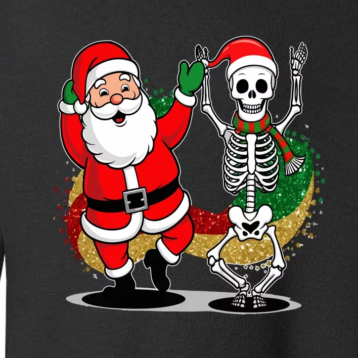 Santa Claus & Skeleton Christmas Toddler Sweatshirt