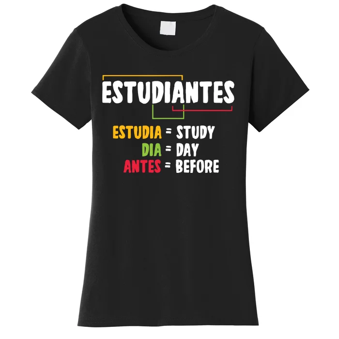 Spanish Class Students Teacher Language Educator Women's T-Shirt