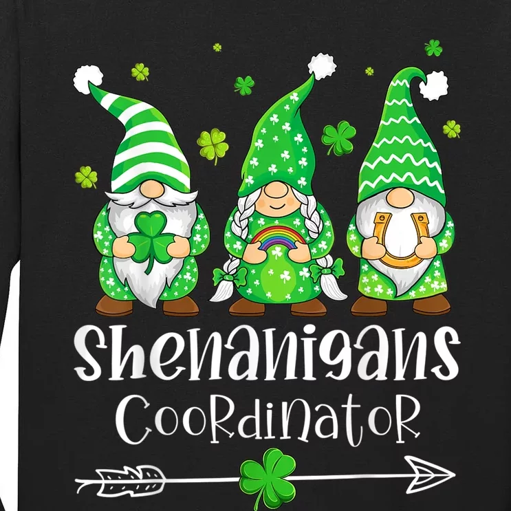 Shenanigans Coordinator St Patricks Day Gnomes Green Proud Tall Long Sleeve T-Shirt