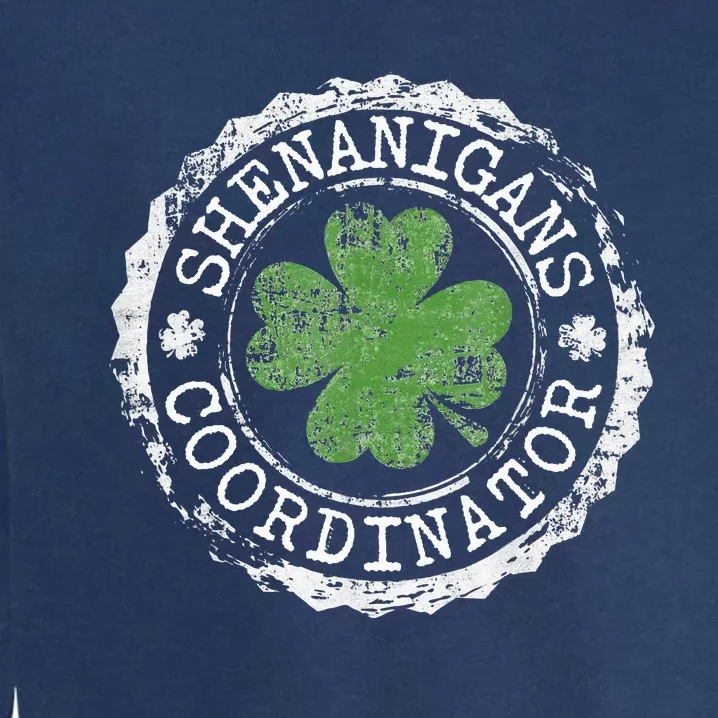 Shenanigans Coordinator Shamrock St. PatrickS Day Garment-Dyed Sweatshirt