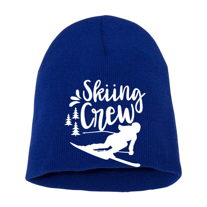 Skiing Crew Ski Winter Sports Skier Skiers Cute Gift Short Acrylic Beanie