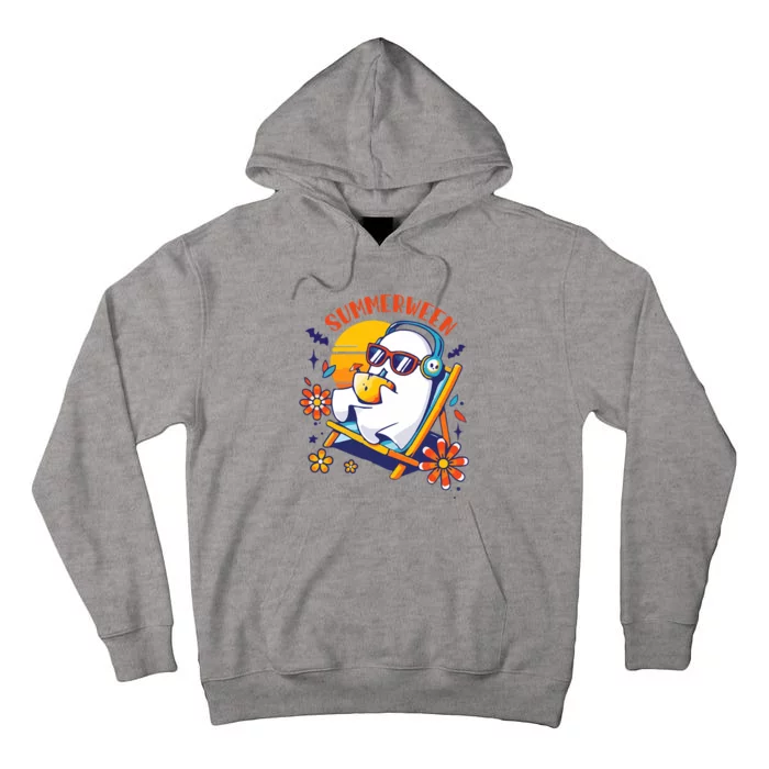 Summerween Cute Spooky Summer Ghost Halloween Lover Tall Hoodie