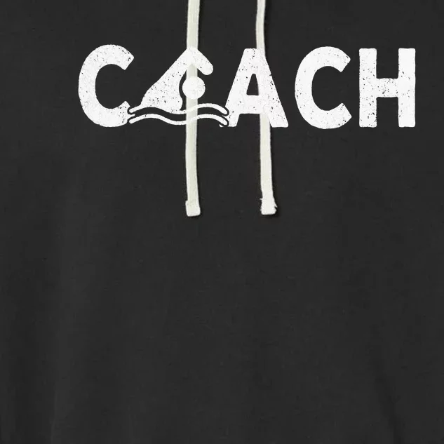 Swim Coach Swimming Coach Swim Teacher Swimmer Retro Garment-Dyed Fleece Hoodie