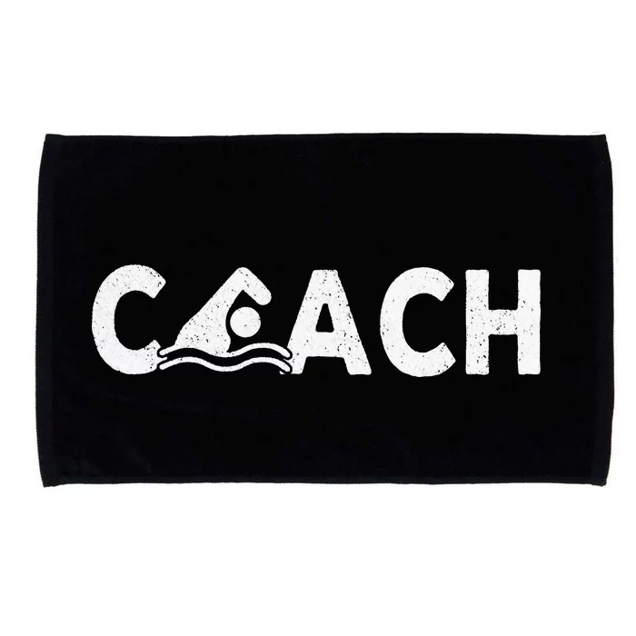 Swim Coach Swimming Coach Swim Teacher Swimmer Retro Microfiber Hand Towel