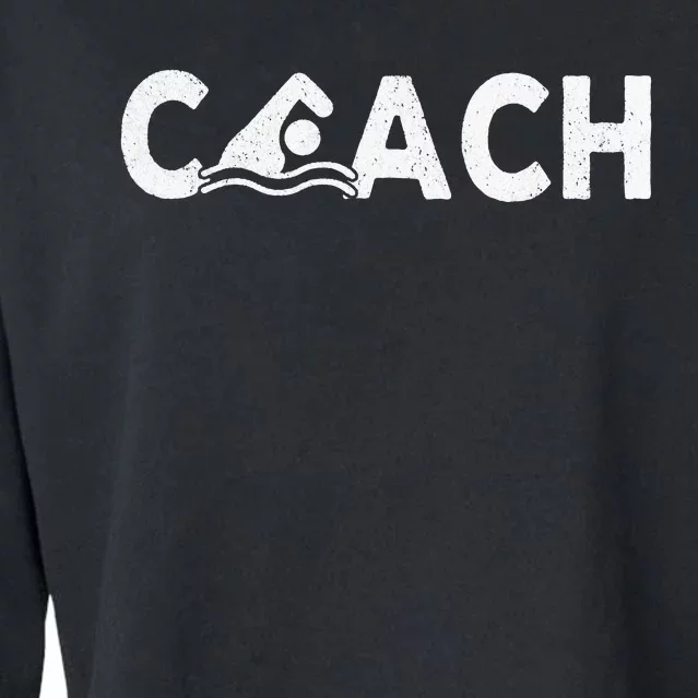 Swim Coach Swimming Coach Swim Teacher Swimmer Retro Cropped Pullover Crew