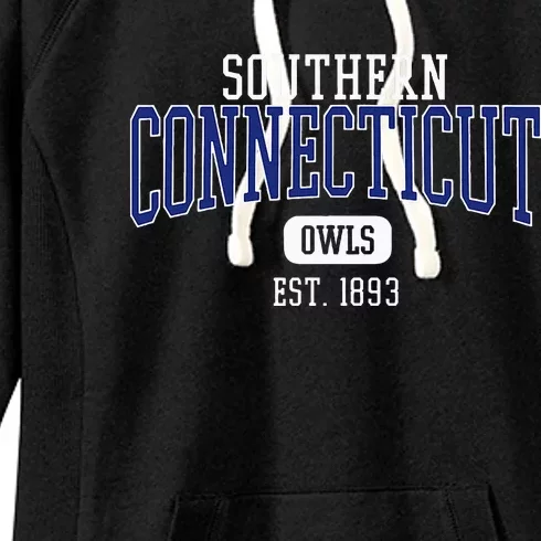 S.O.U.T.H.E.R.N .C.O.N.N.E.C.T.I.C.U.T State Owls Est. Date Women's Fleece Hoodie