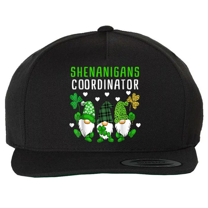 Shenanigans Coordinator St Patricks Day Gnomes Green Proud Wool Snapback Cap