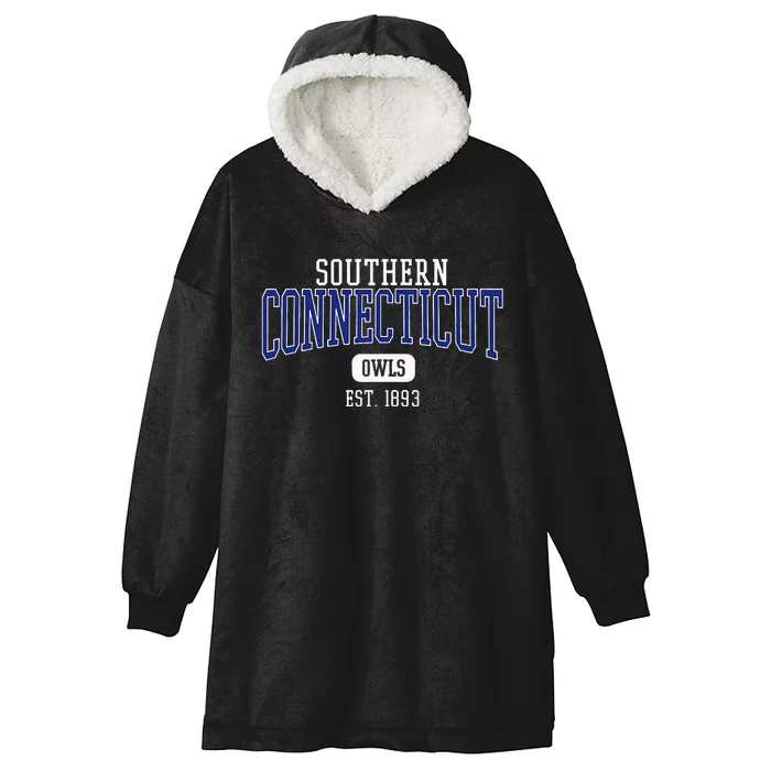 S.O.U.T.H.E.R.N C.O.N.N.E.C.T.I.C.U.T State O.W.L.S Est. Date Hooded Wearable Blanket