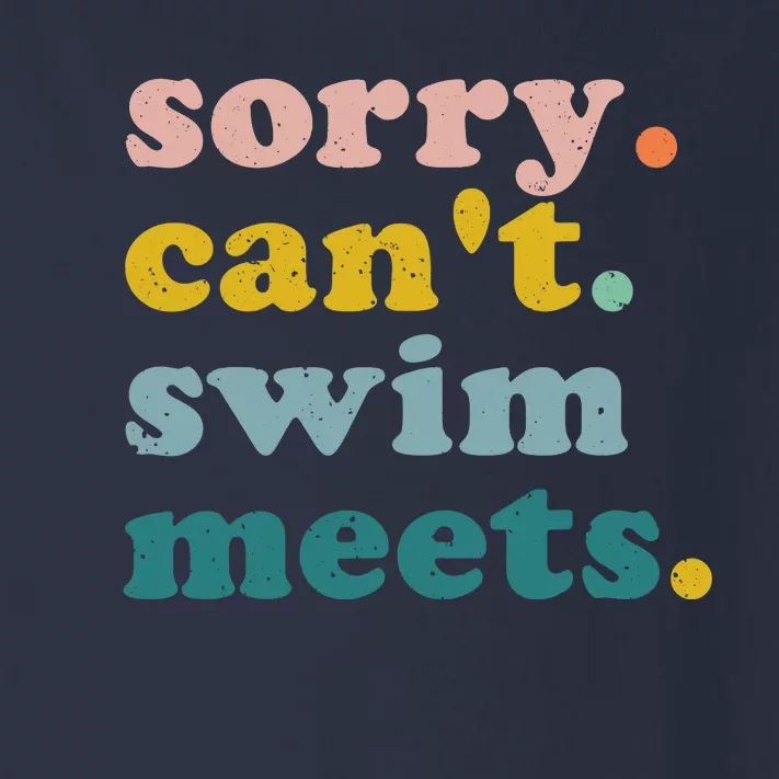 Sorry Can't Swim Meets Funny Retro Swimming Coach Swimmer Toddler Long Sleeve Shirt