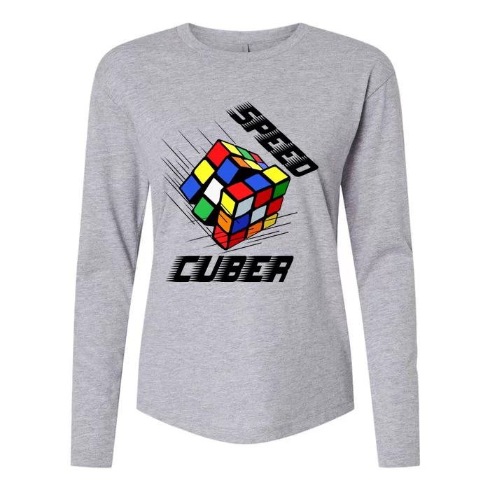 Speed Cuber Womens Cotton Relaxed Long Sleeve T-Shirt