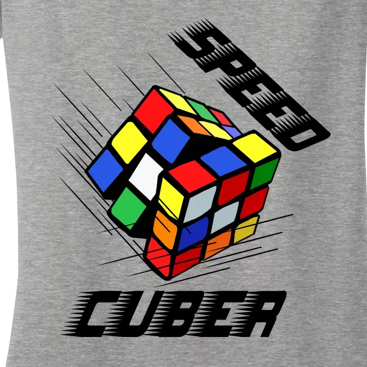 Speed Cuber Women's V-Neck T-Shirt