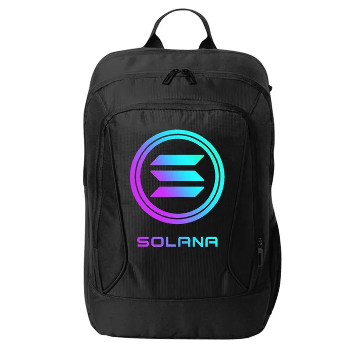 Solana Crypto Sol Coin Blockchain Decentralized Application City Backpack