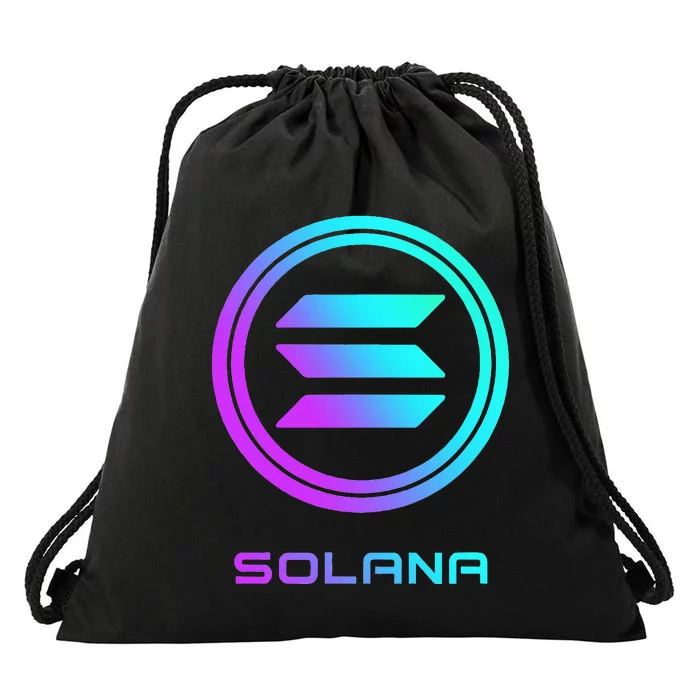 Solana Crypto Sol Coin Blockchain Decentralized Application Drawstring Bag