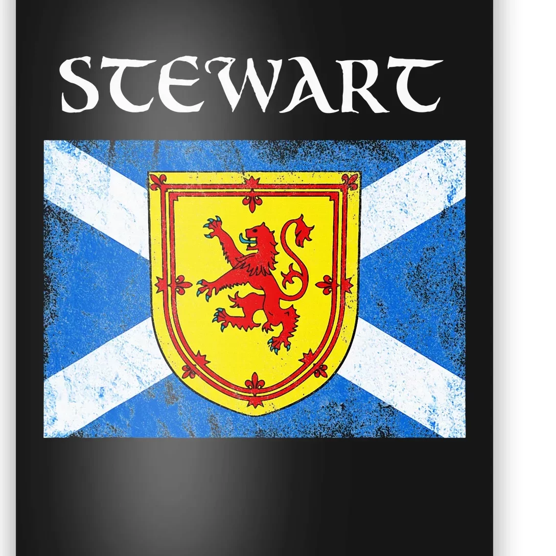 Stewart Clan Scottish Name Scotland Flag Poster