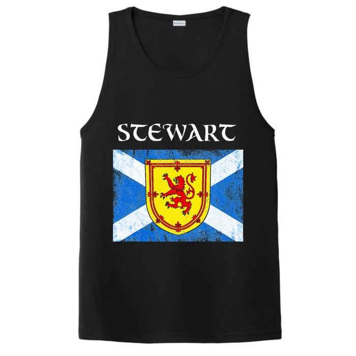 Stewart Clan Scottish Name Scotland Flag Performance Tank