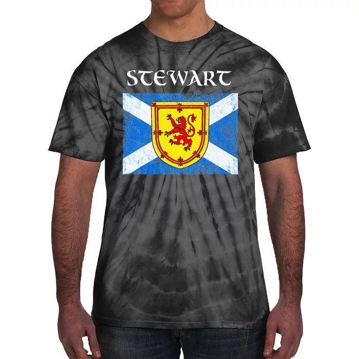 Stewart Clan Scottish Name Scotland Flag Tie-Dye T-Shirt