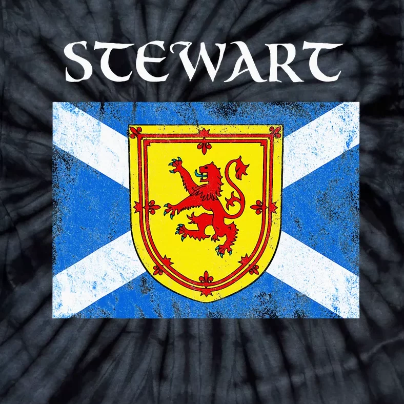 Stewart Clan Scottish Name Scotland Flag Tie-Dye T-Shirt