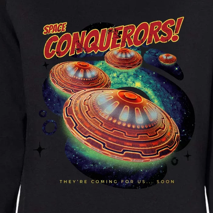 Space Conquerors Womens California Wash Sweatshirt