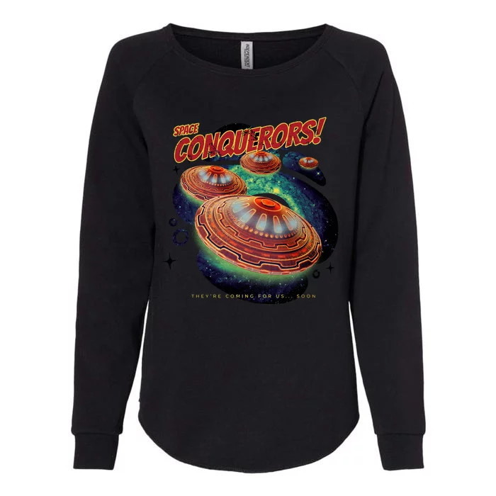 Space Conquerors Womens California Wash Sweatshirt