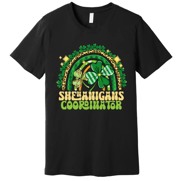 Shenanigans Coordinator Shamrock Rainbow St Patrick's Day Premium T-Shirt