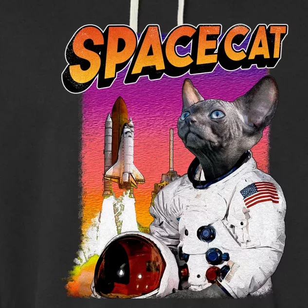 Space Cat Garment-Dyed Fleece Hoodie