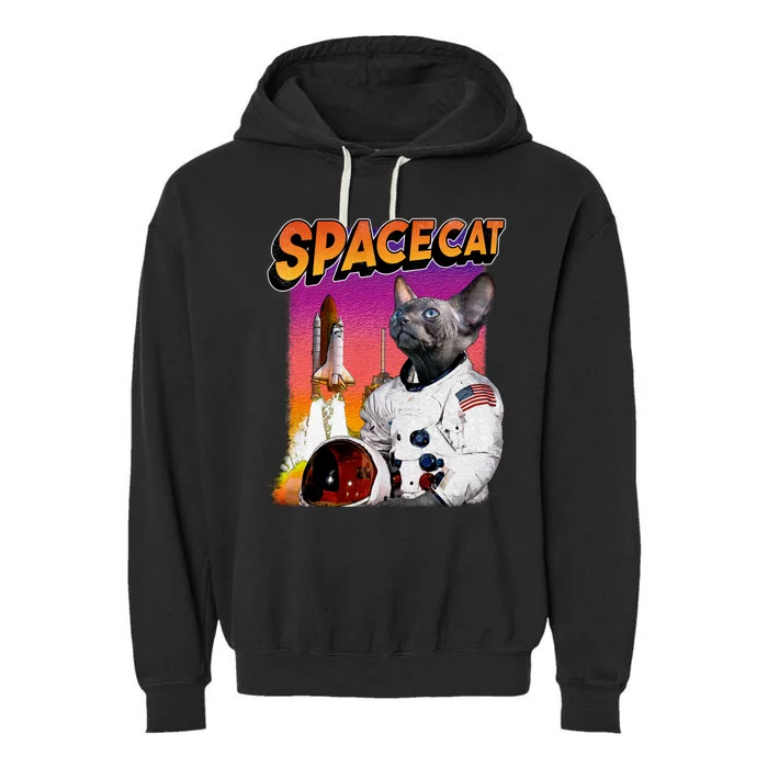 Space Cat Garment-Dyed Fleece Hoodie