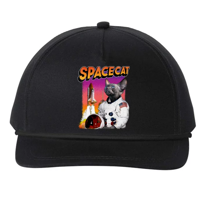 Space Cat Snapback Five-Panel Rope Hat