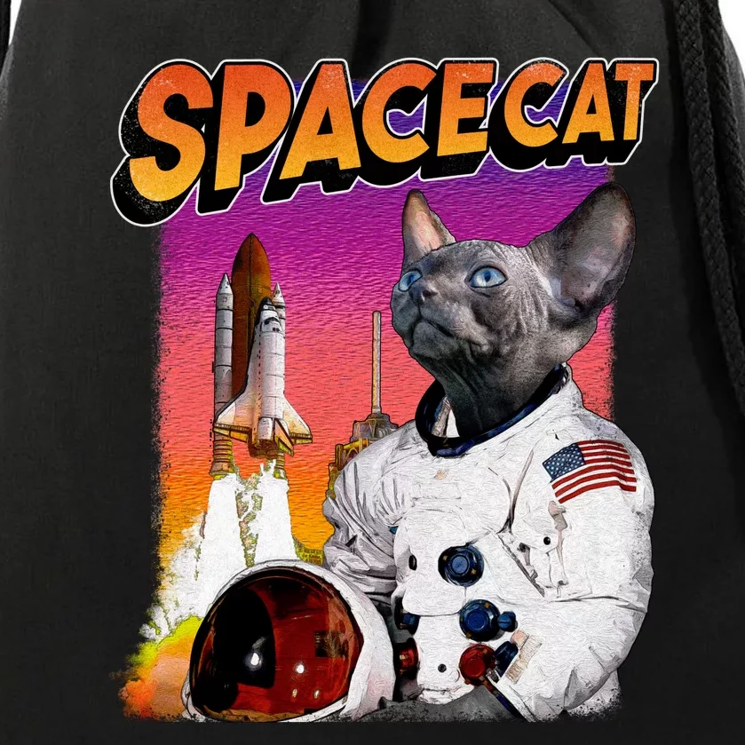 Space Cat Drawstring Bag