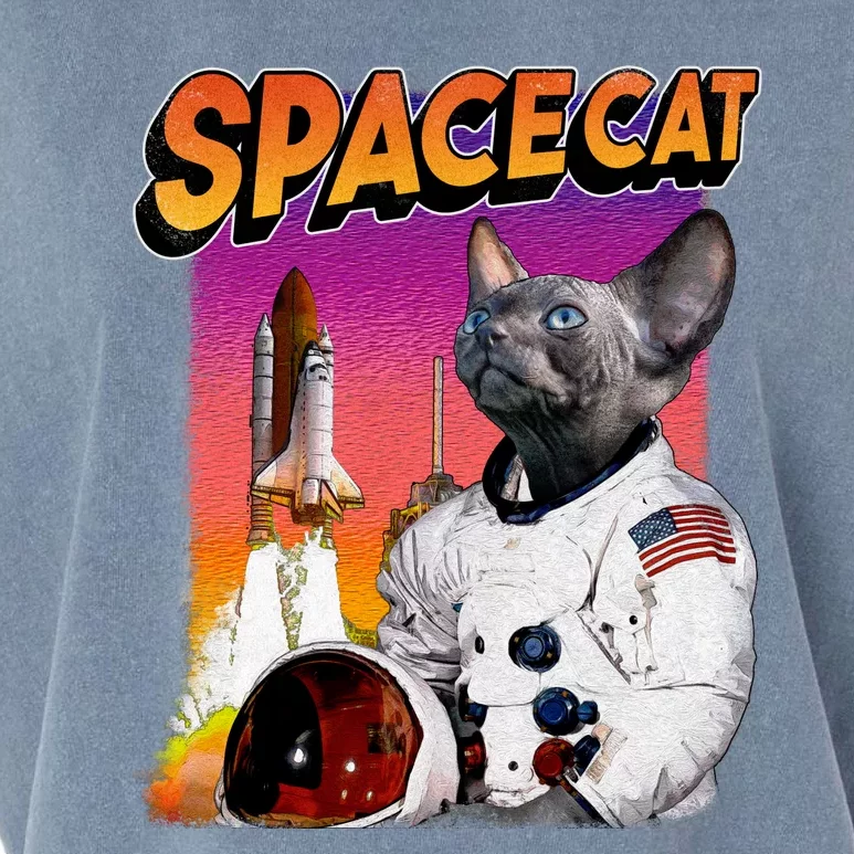 Space Cat Garment-Dyed Women's Muscle Tee