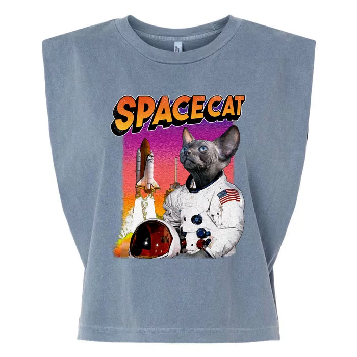 Space Cat Garment-Dyed Women's Muscle Tee