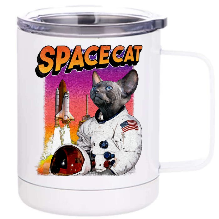 Space Cat Front & Back 12oz Stainless Steel Tumbler Cup