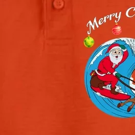 Surfing Christmas Santa Claus Is Coming To Town Gift Dry Zone Grid Performance Polo