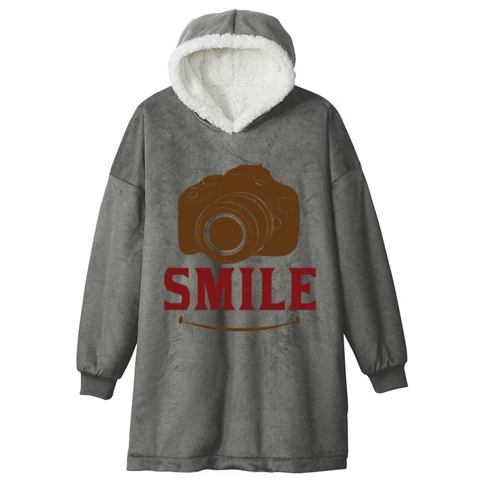 Smile Camera Hooded Wearable Blanket