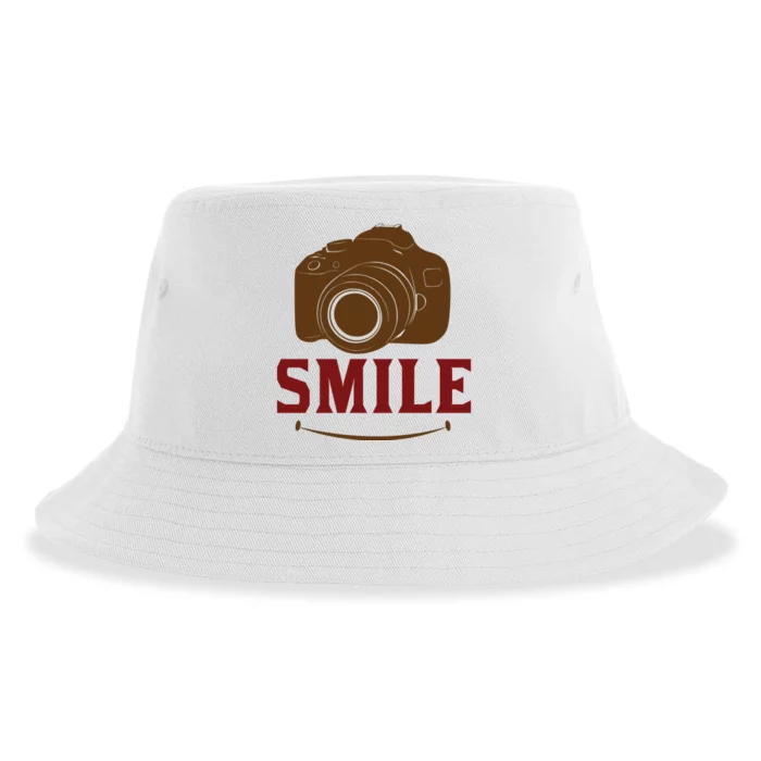 Smile Camera Sustainable Bucket Hat