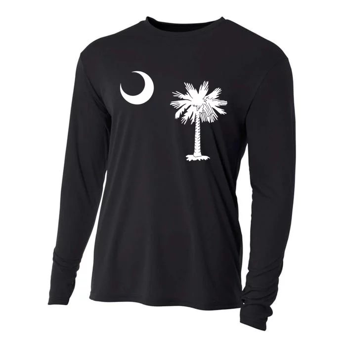 South Carolina State Flag Palmetto Moon Sc Pride Cooling Performance Long Sleeve Crew