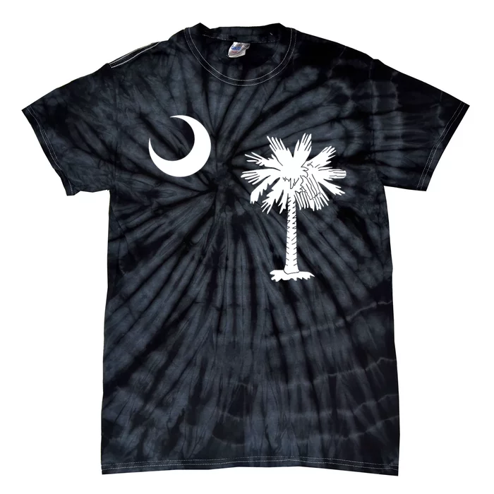 South Carolina State Flag Palmetto Moon Sc Pride Tie-Dye T-Shirt