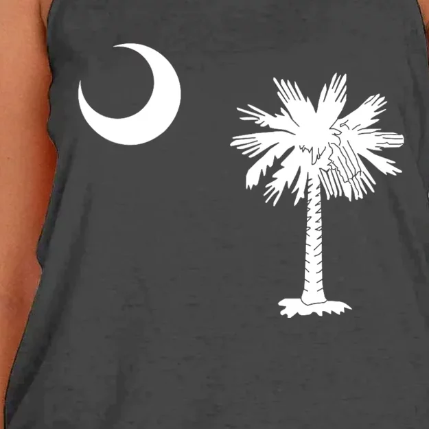 South Carolina State Flag Palmetto Moon Sc Pride Women's Knotted Racerback Tank