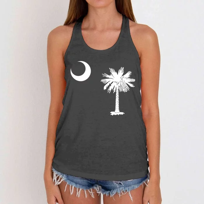 South Carolina State Flag Palmetto Moon Sc Pride Women's Knotted Racerback Tank