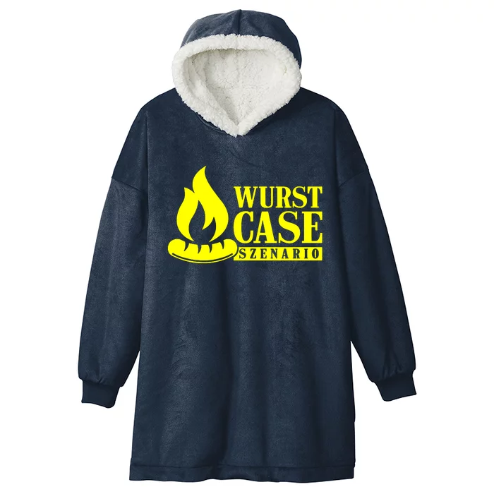 Sausage Case Scenario Sausage Grill Sayings Hooded Wearable Blanket