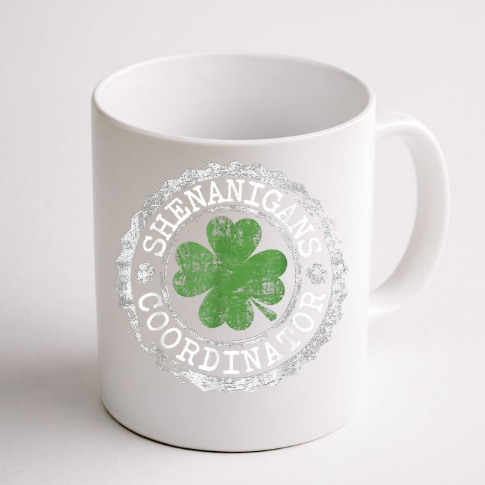 Shenanigans Coordinator Shamrock St. Patrick's Day Front & Back Coffee Mug