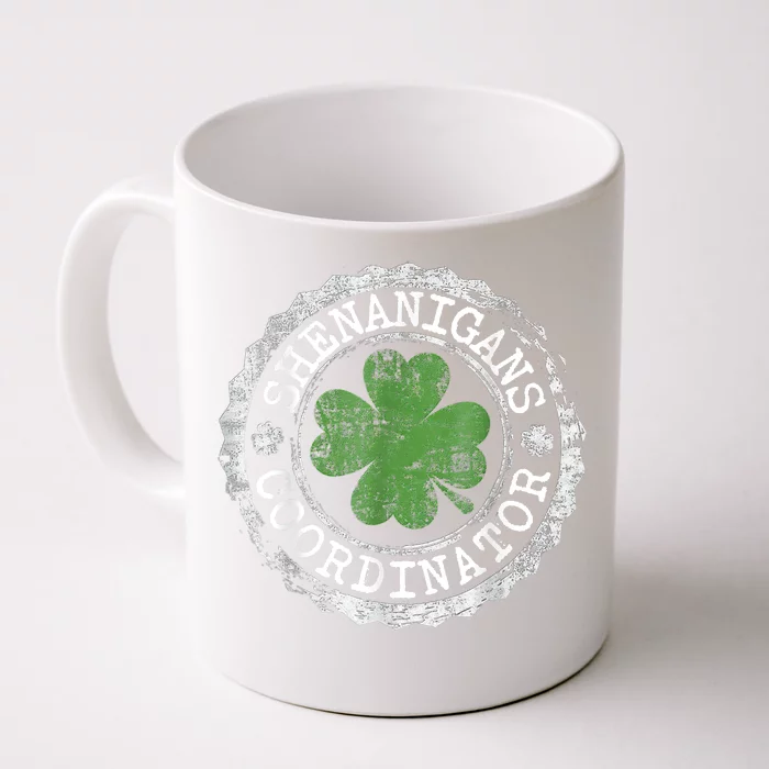 Shenanigans Coordinator Shamrock St. Patrick's Day Front & Back Coffee Mug