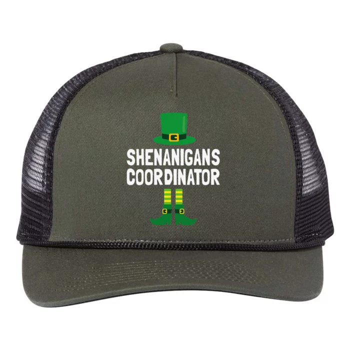 Shenanigans Coordinator St Patricks Day Retro Rope Trucker Hat Cap