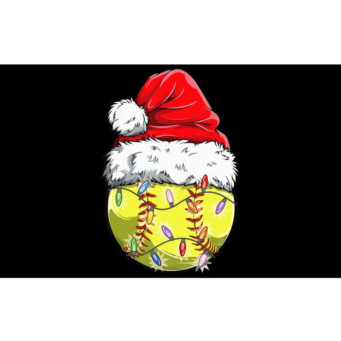 Softball Christmas Santa Hat Funny Holiday Gift Bumper Sticker