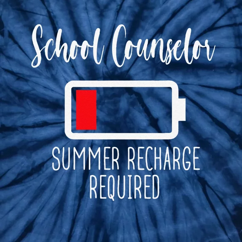 School Counselor Summer Recharge Required Last Day School Tie-Dye T-Shirt