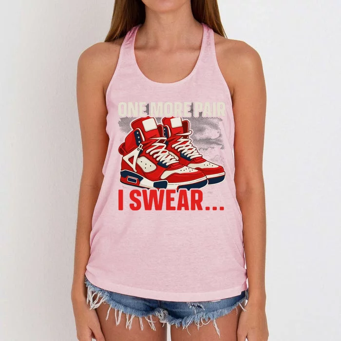 Shoe Collector Sneakerhead Shoe Lover I Love Sneakers Women's Knotted Racerback Tank