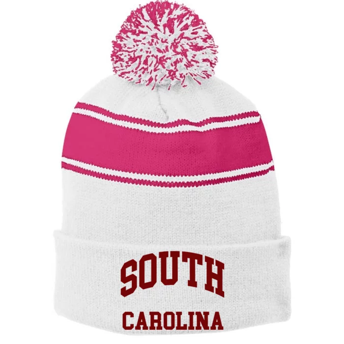 South Carolina Stripe Pom Pom Beanie