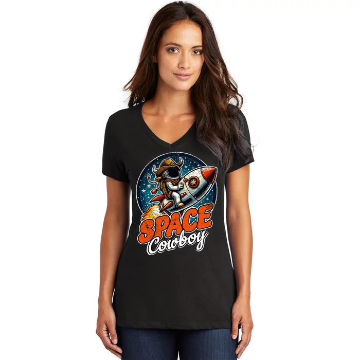 Space Cowboy Women's V-Neck T-Shirt