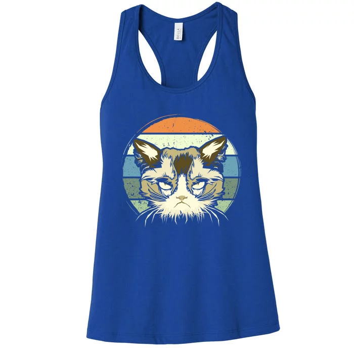 Sad Cat Sunset Cute Gift Women's Racerback Tank