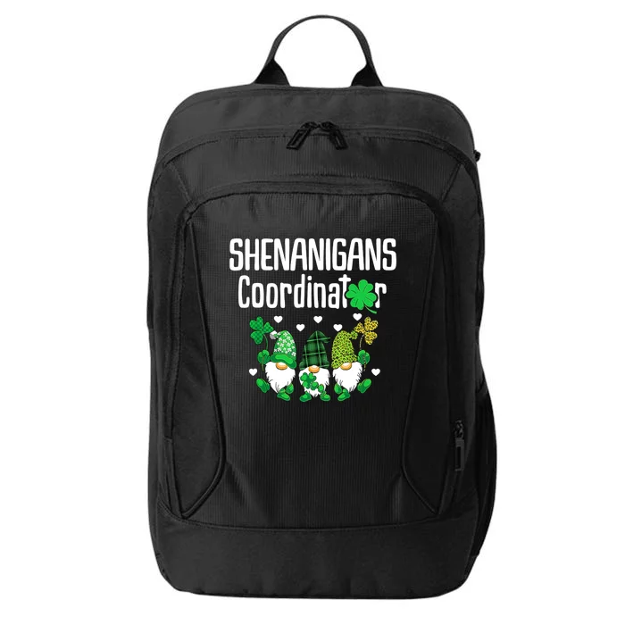 Shenanigans Coordinator St Patricks Day Gnomes Green Proud City Backpack